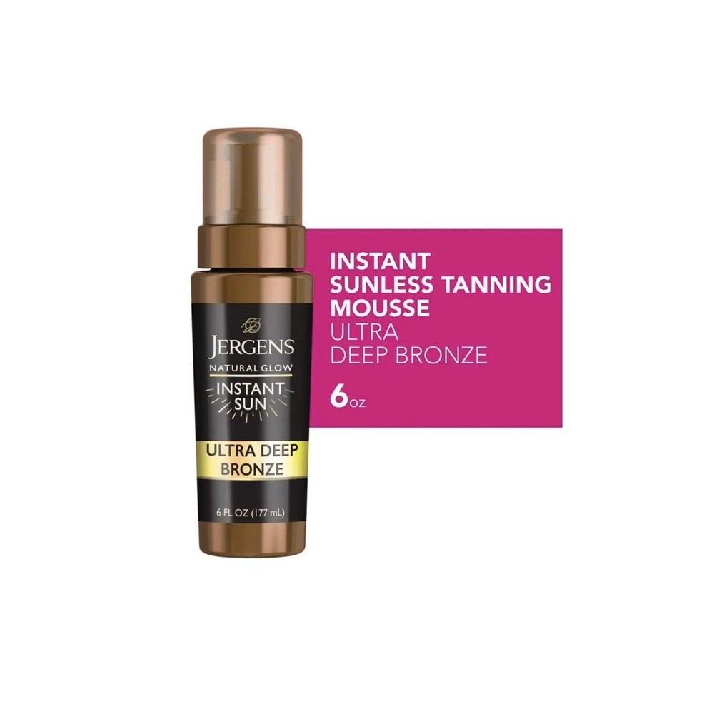 Jergens Natural Glow Instant Sun Light Bronze 6oz Sunless Tanning Mousse NEW